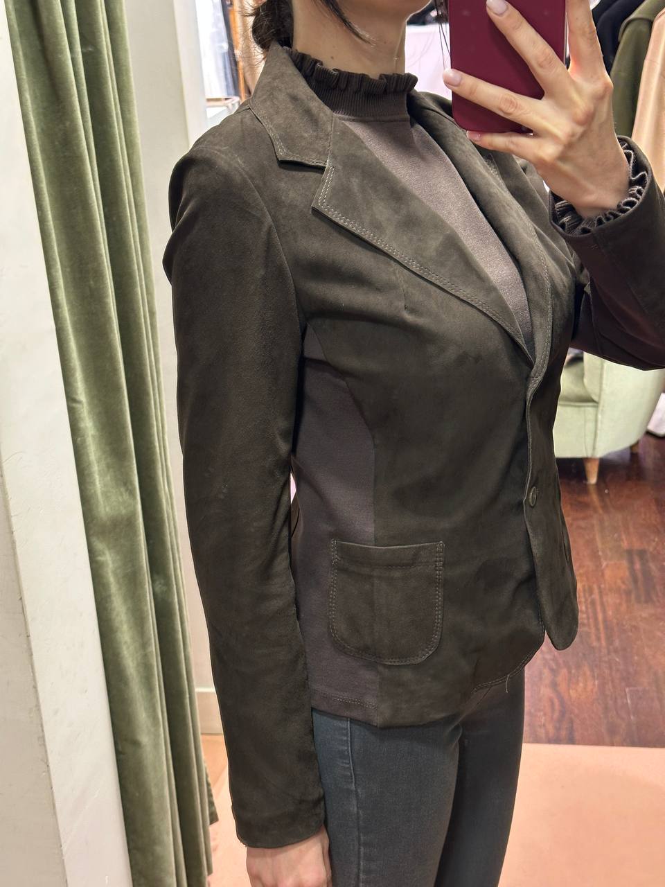 Giacca in camoscio MORO