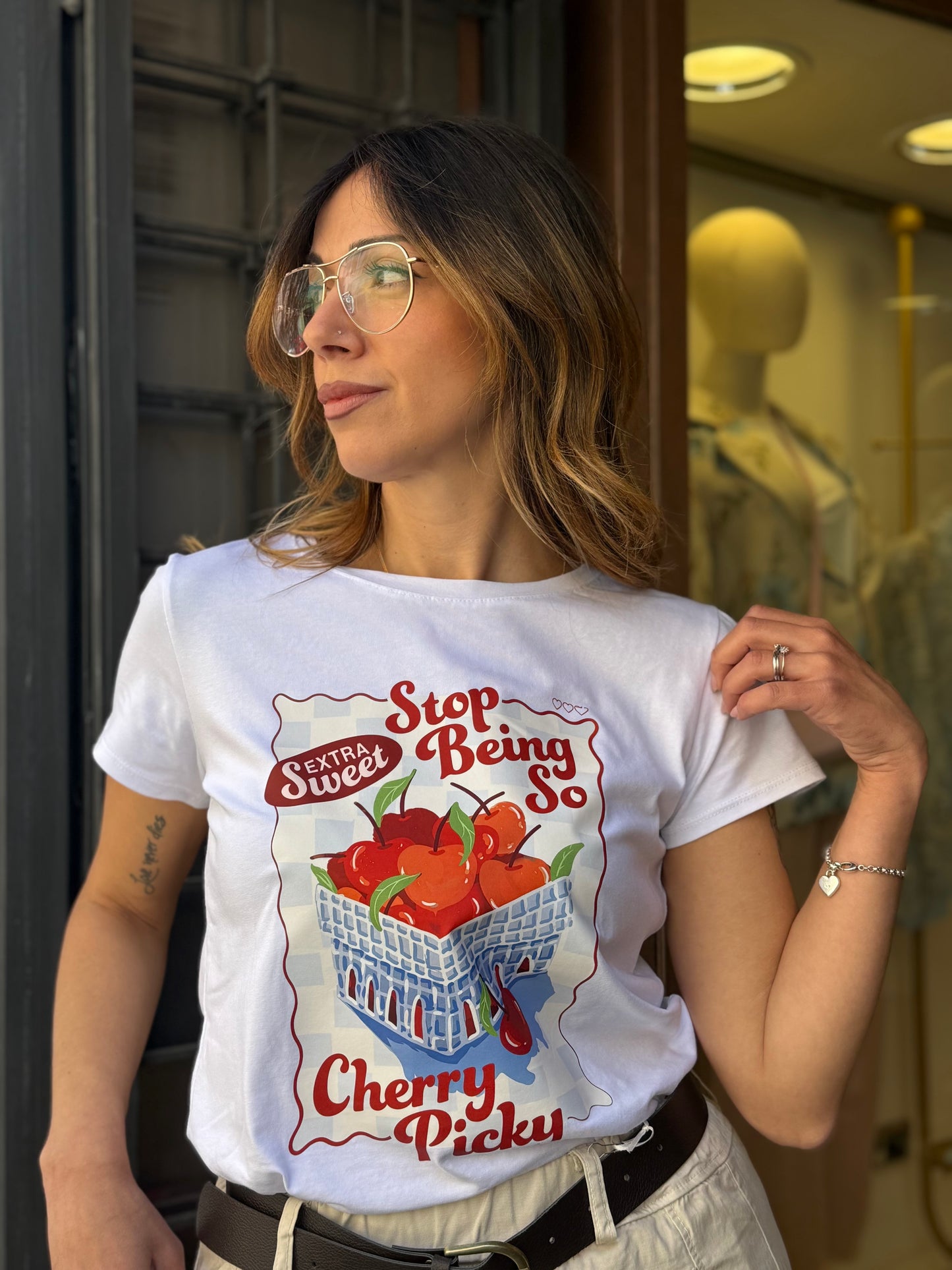 T-shirt stampa "Cherry Picky"