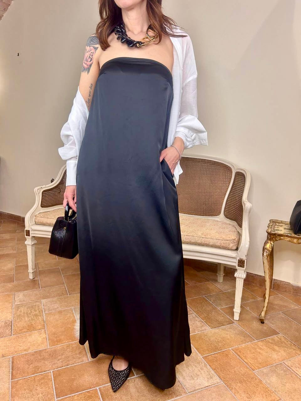 Anonyme Abito VISCOSE LONGDRESS black