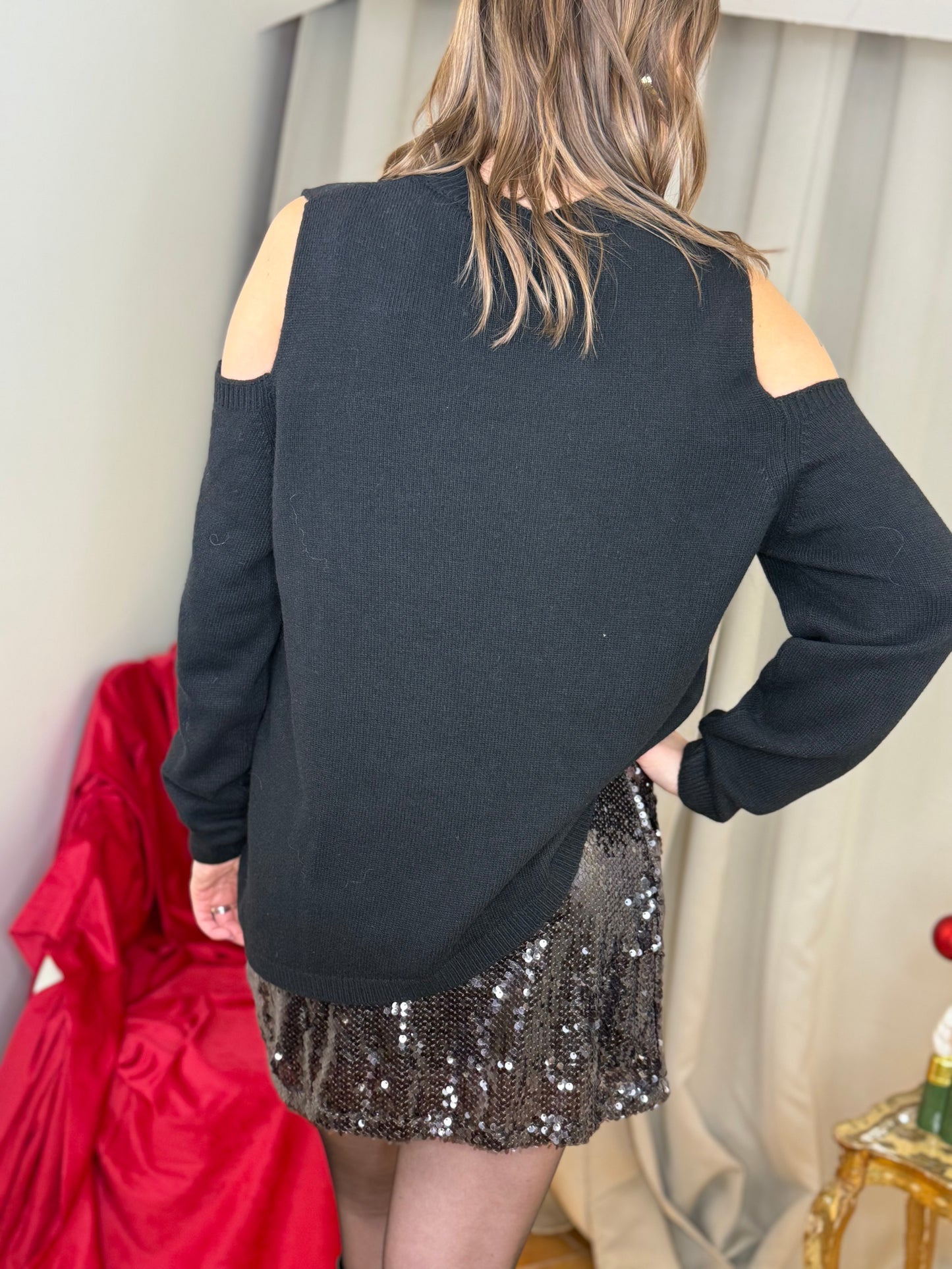 Tensione in Maglia cut out NERA