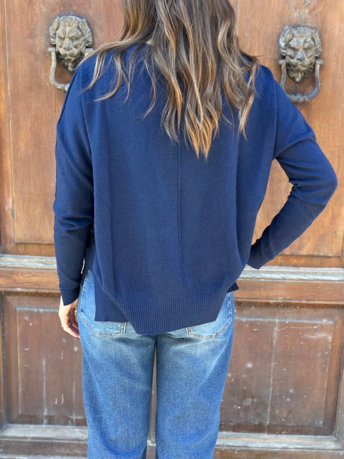 Tensione in maglia morbida BLU