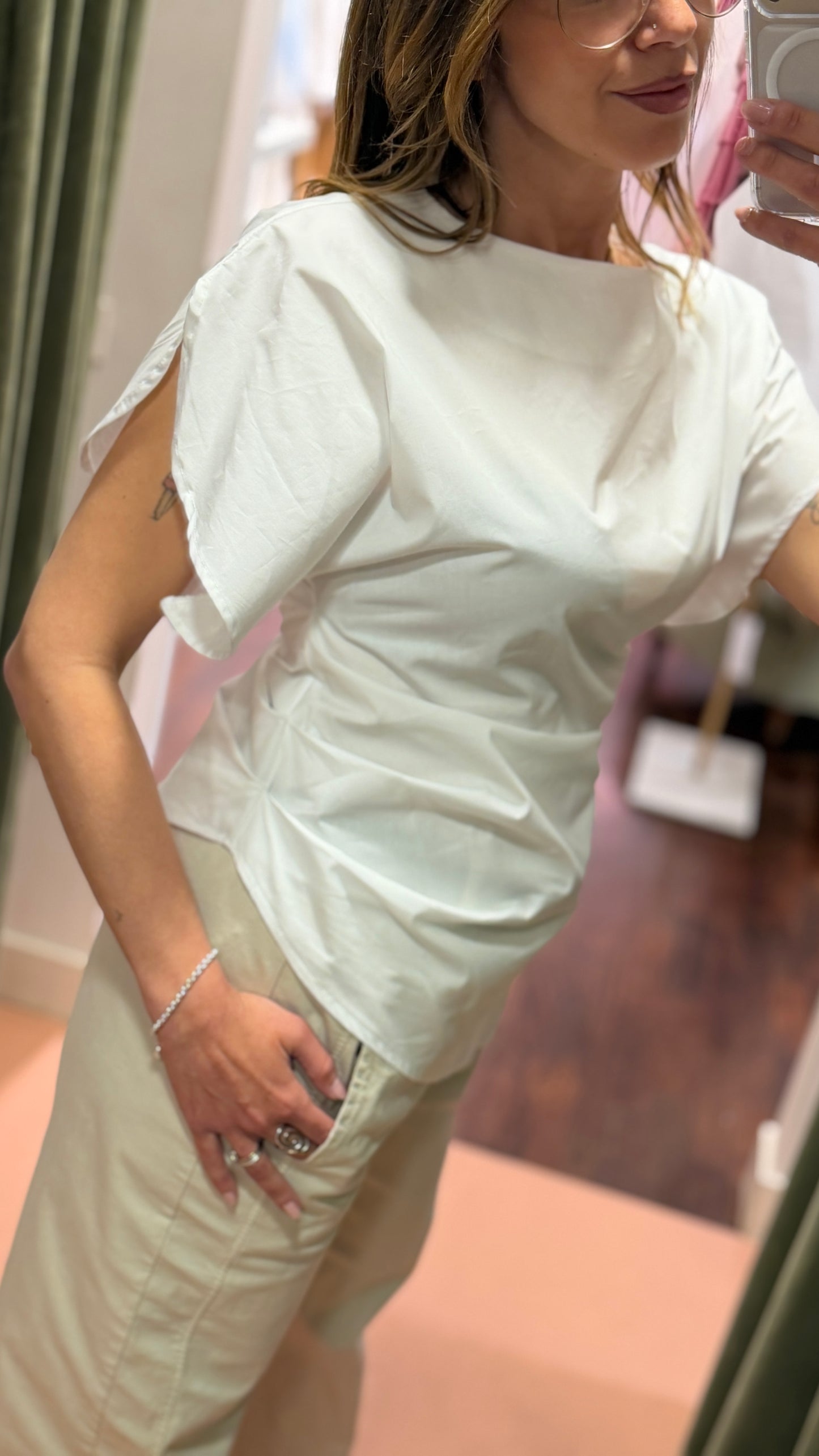 Haveone Top Kimono Bianco