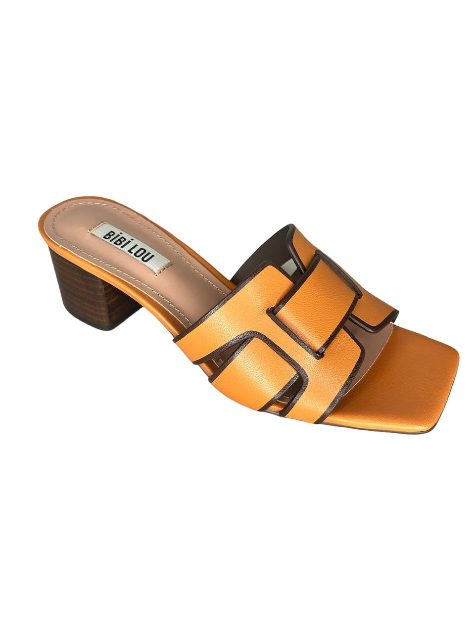 Bibi Lou Ciabatta con tacco kid leaher terracota