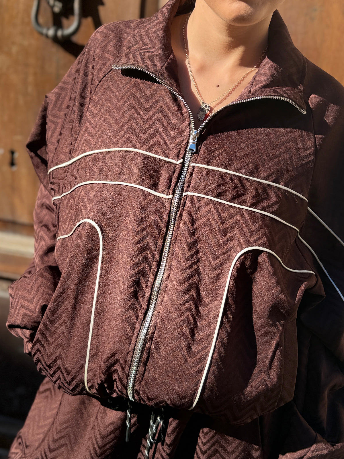 Felpa Bomber Sporty-Chic MORO