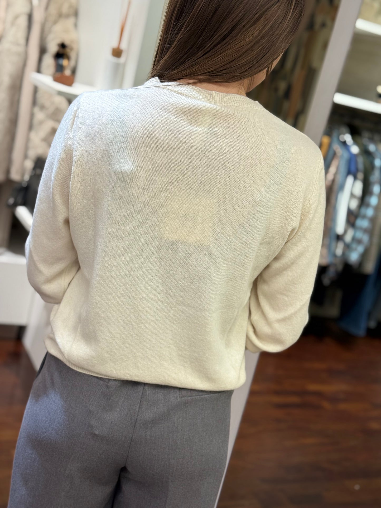 Tensione In Cardigan misto cashmere BURRO