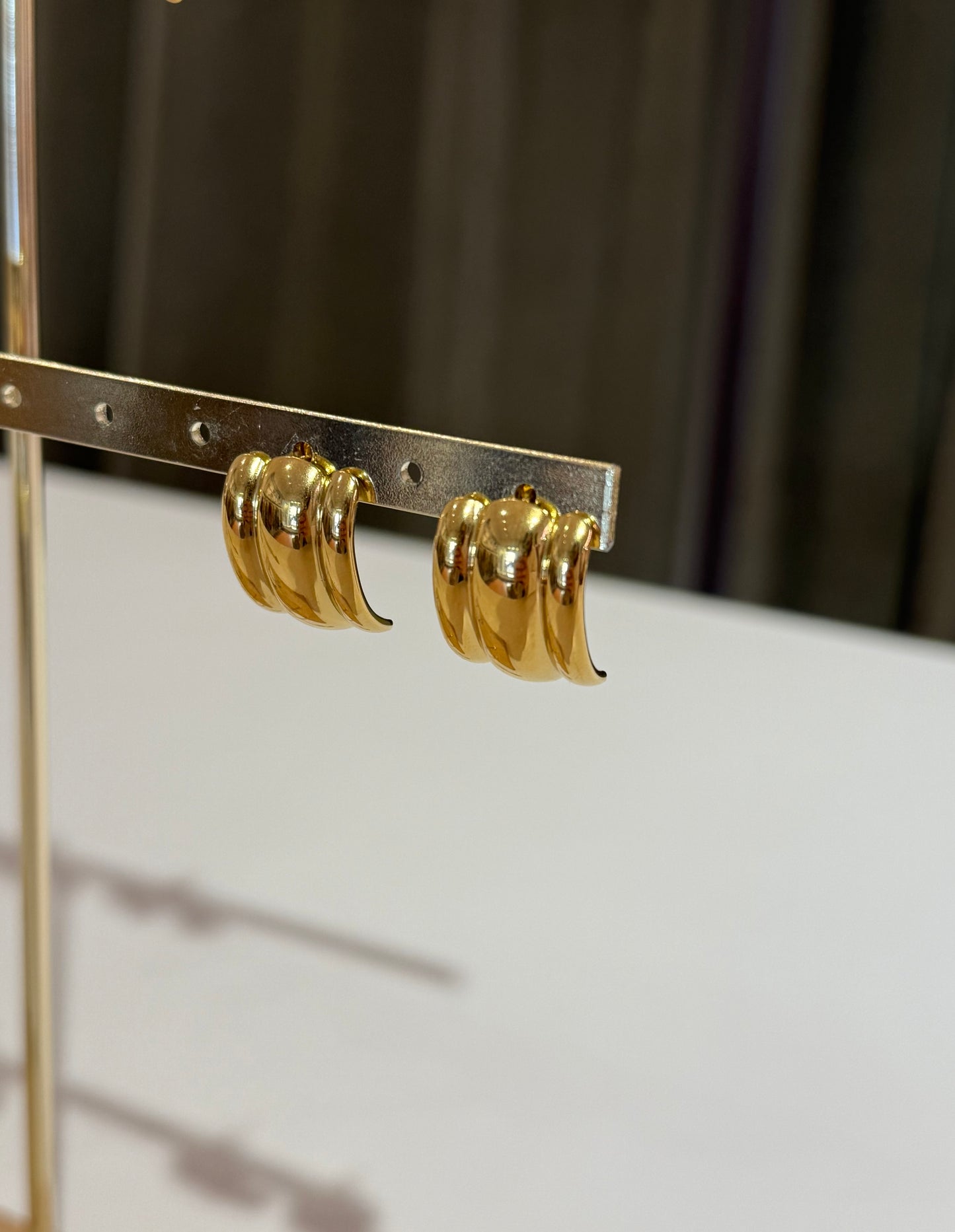 Orecchini tripla fascia Oro