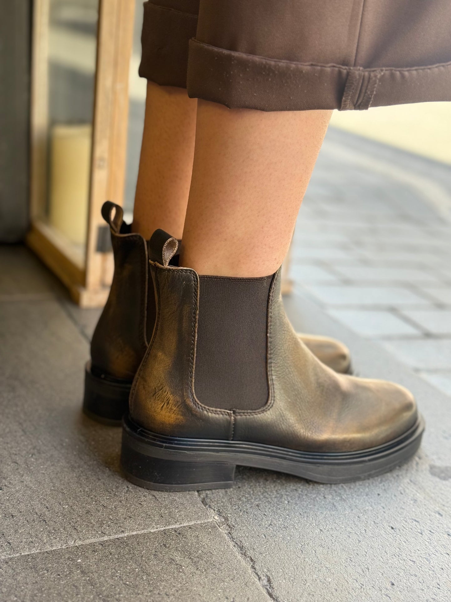 Stivaletto Beatles basso effetto invecchiato