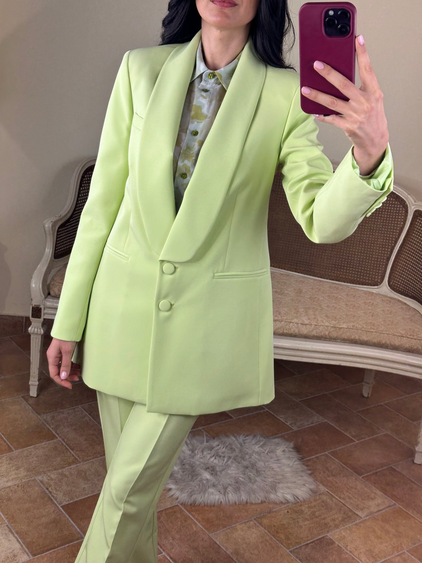 Silence Limited MONOSHAWL BLAZER Light Green
