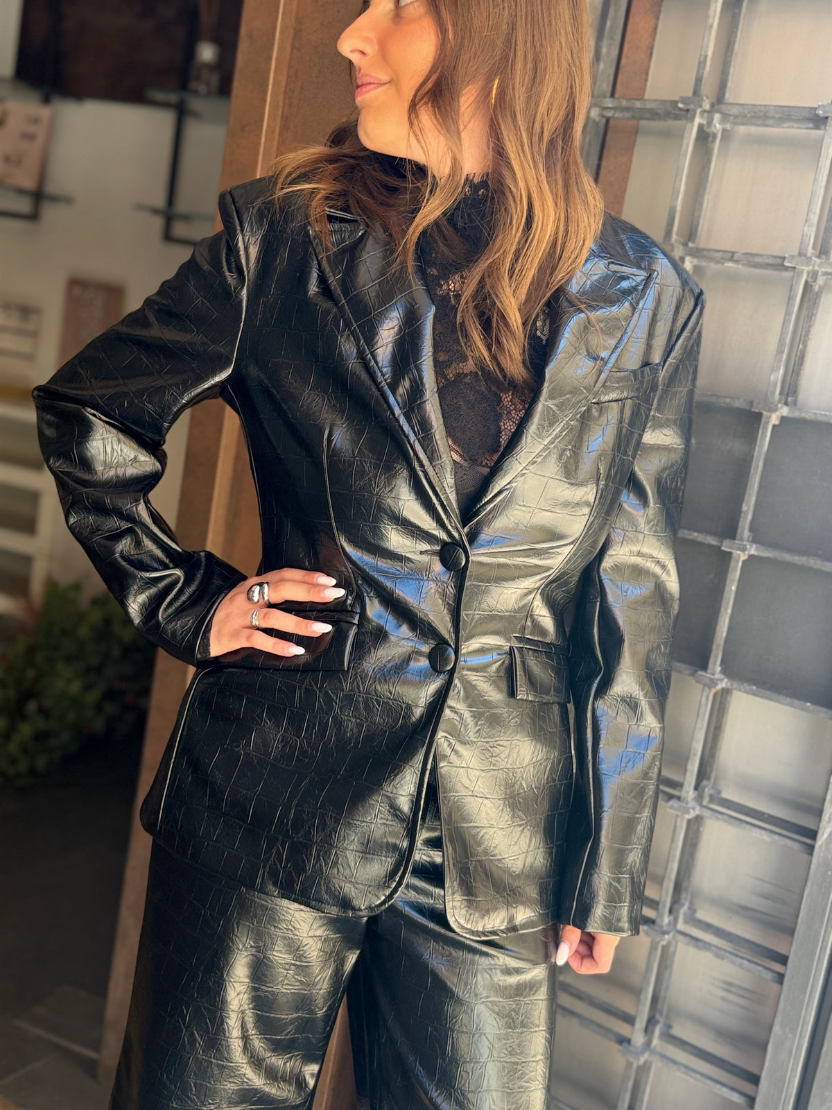 Blazer Ecopelle COCCO NERO