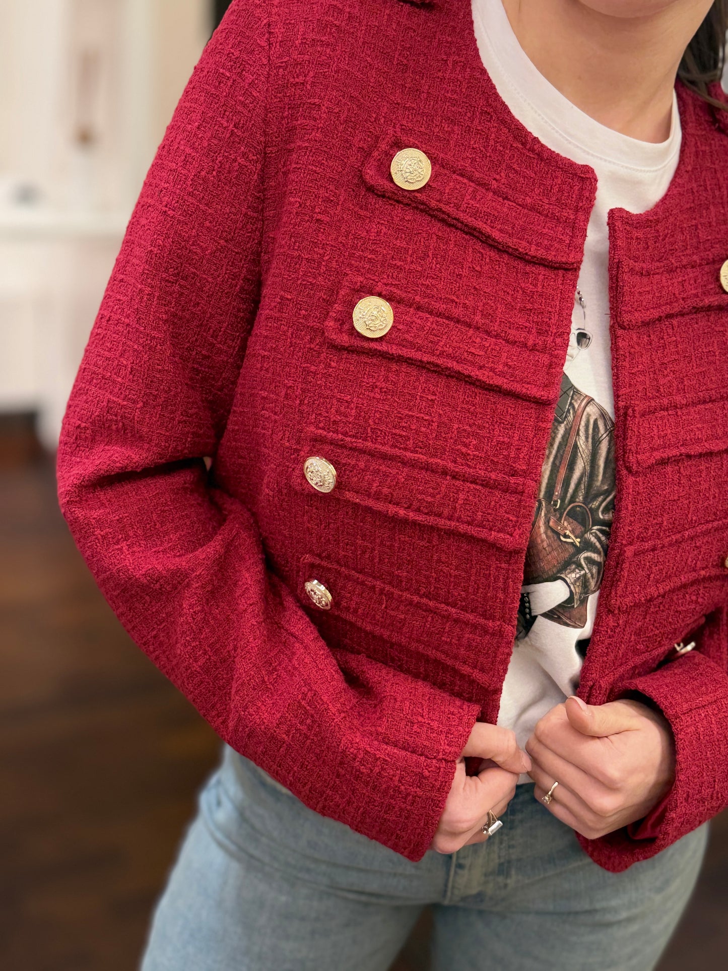 Tensione in Giacca Napoleone ROSSO