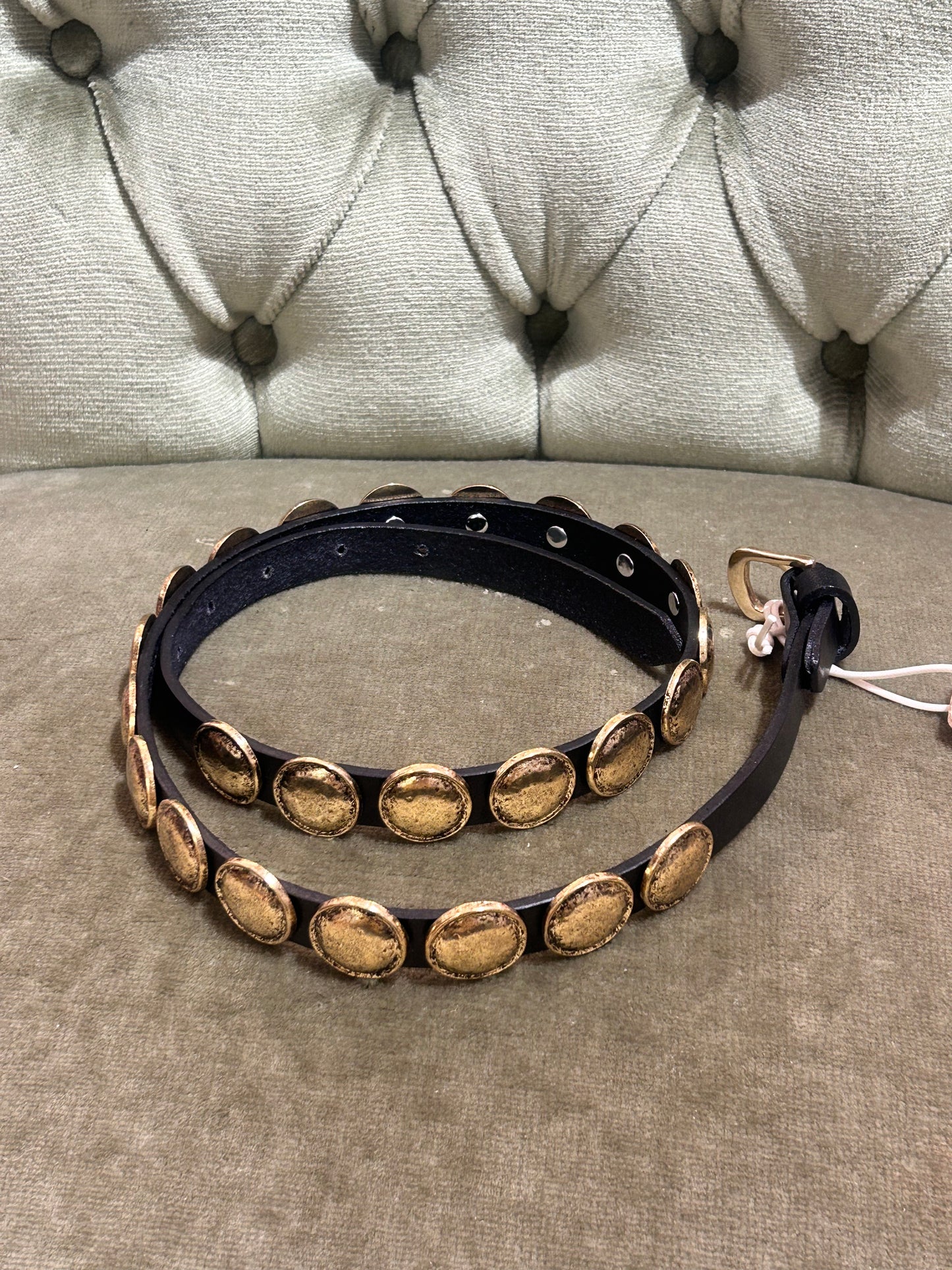 Alberto Luti Cintura con borchie vintage