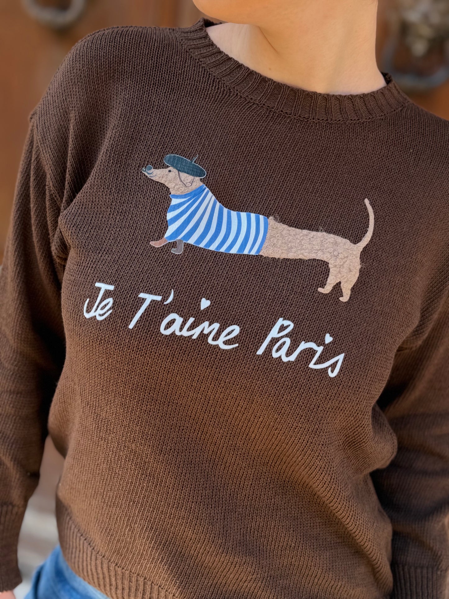 Maglia " Je T'aime Paris" CIOCCOLATO