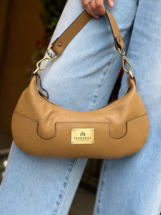 Cuoieria Fiorentina Bella Selleria small Croissant DESERT