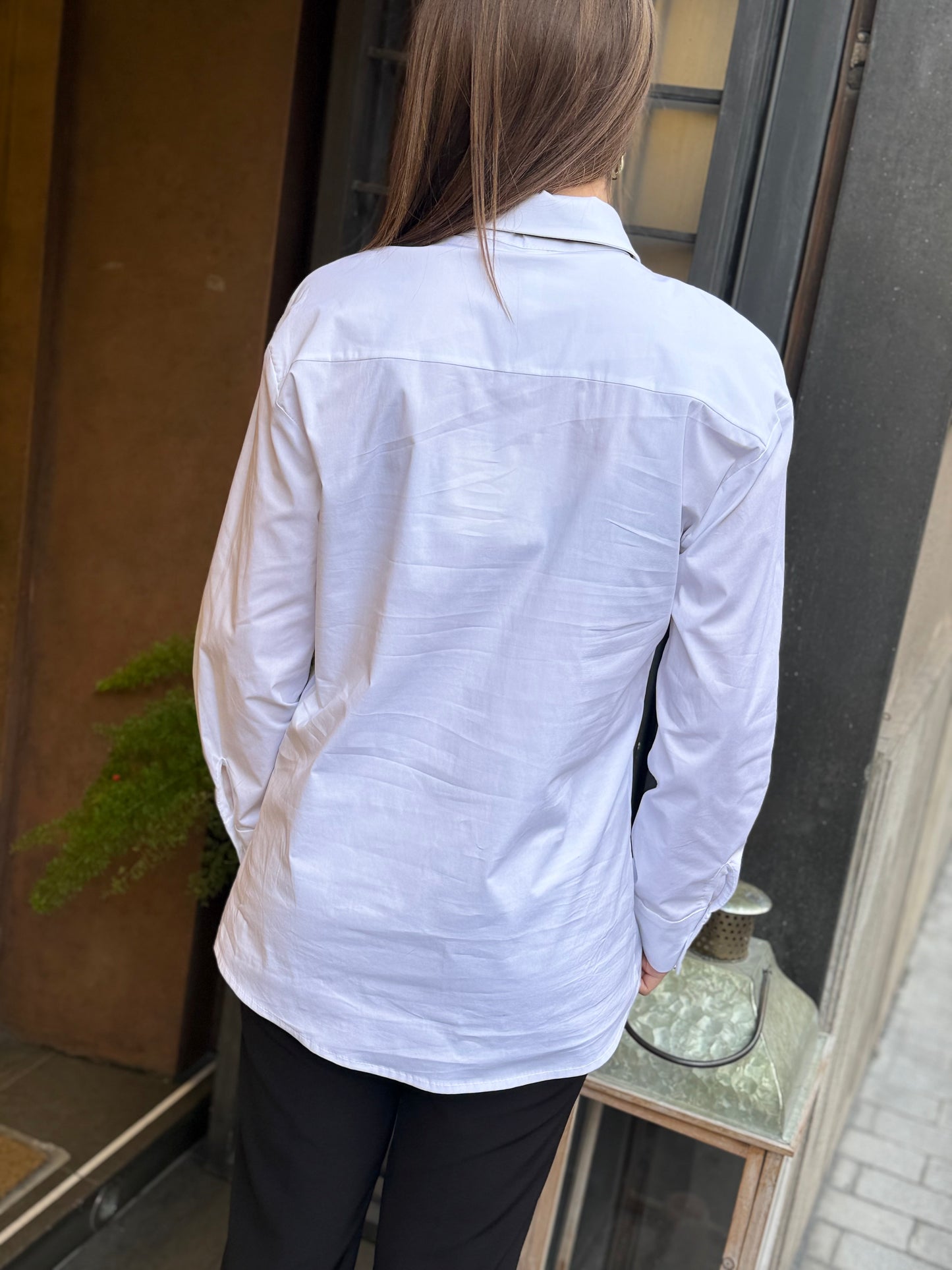 Tensione In Camicia cravatta con spille BIANCO/MORO