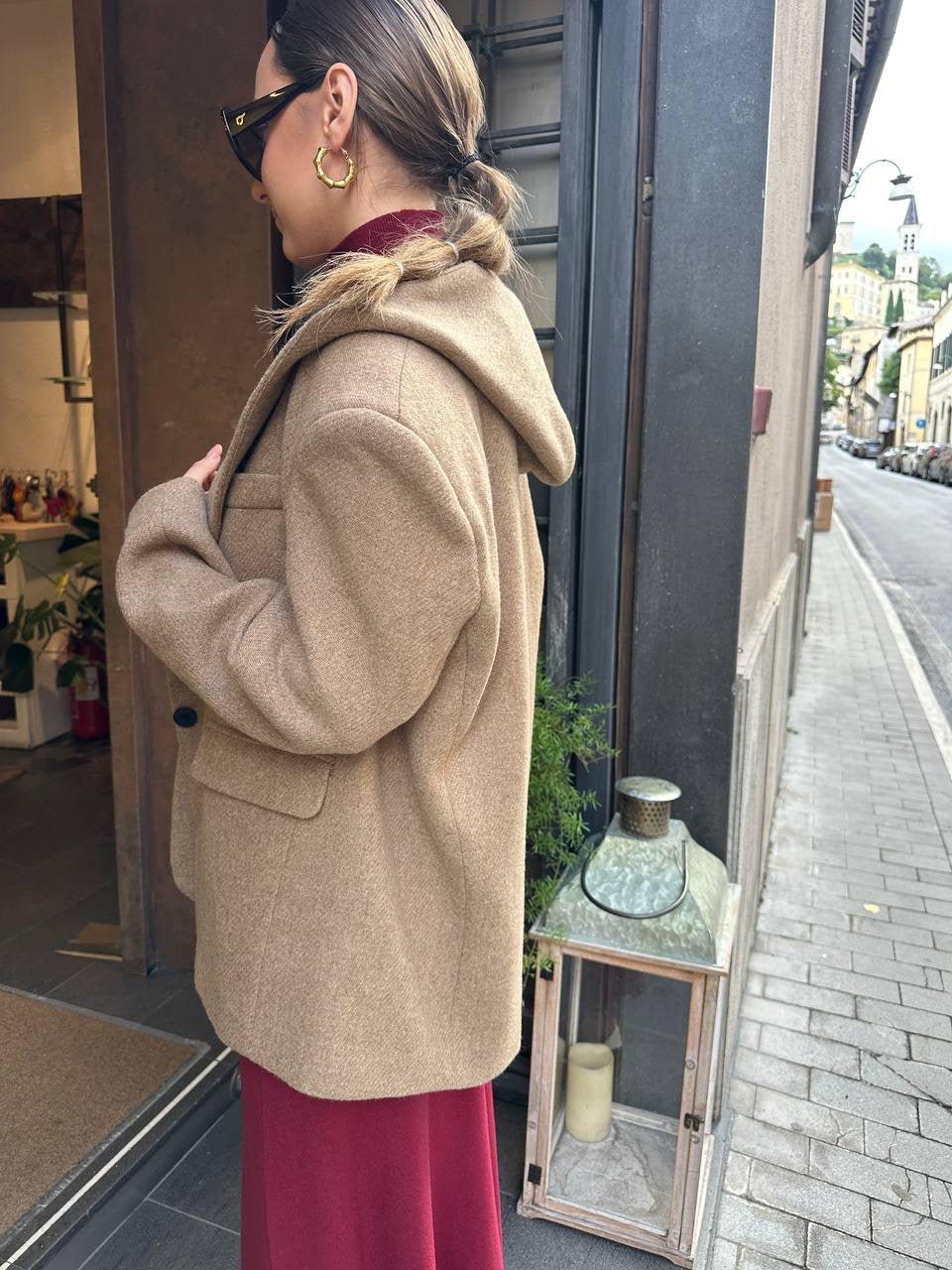 Eleh Giacca-coat in lana BEIGE