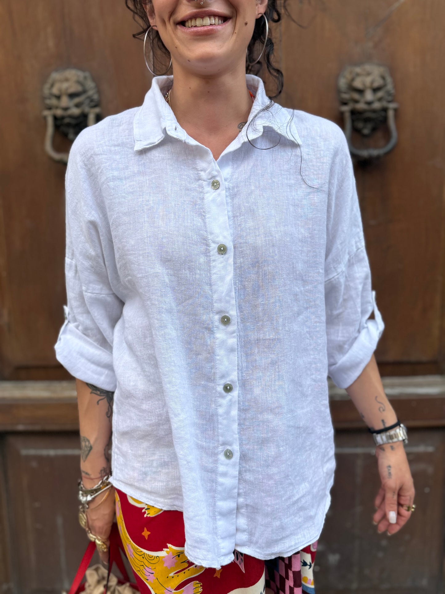 Camicia VIOLA in lino (disponibile in più colori)