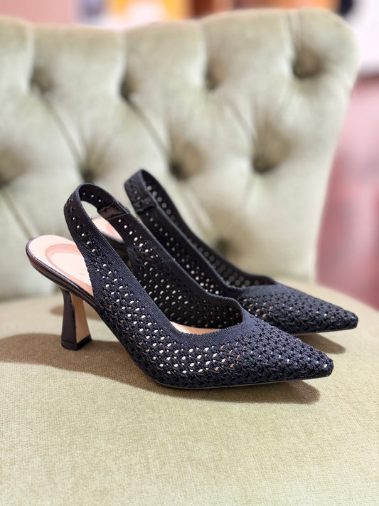 Ovyé Slingback in crochet NERA