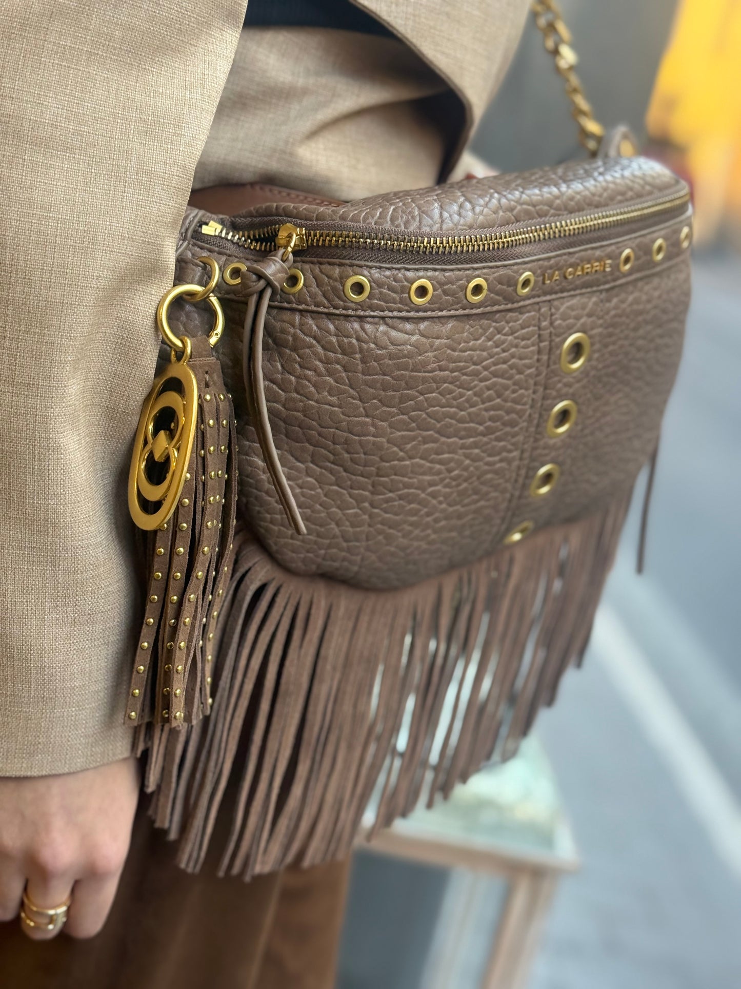 La Carrie FRINGES WAISTPACK TAUPE