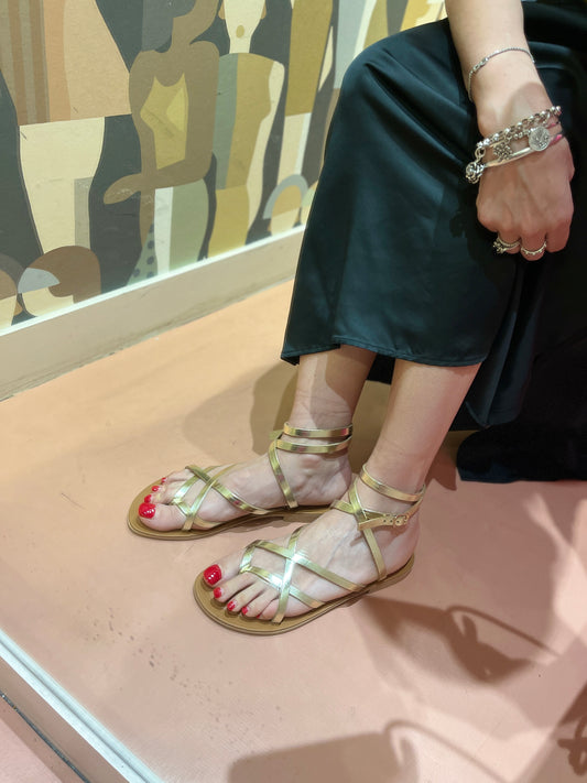 Donna Toscana Infradito platino schiava