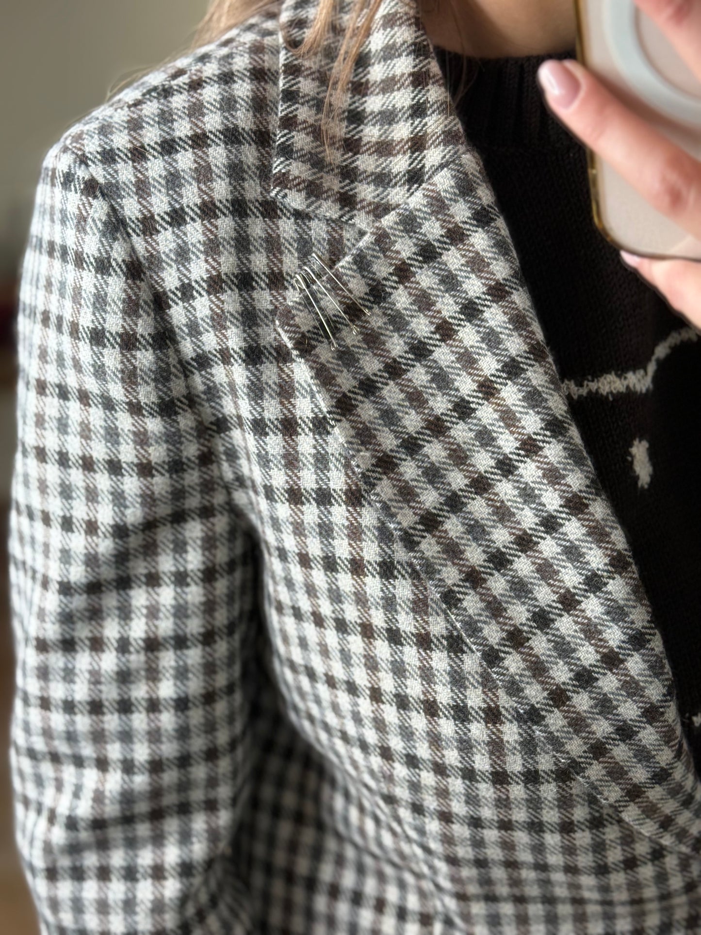 Tensione in Giacca quadro con spille