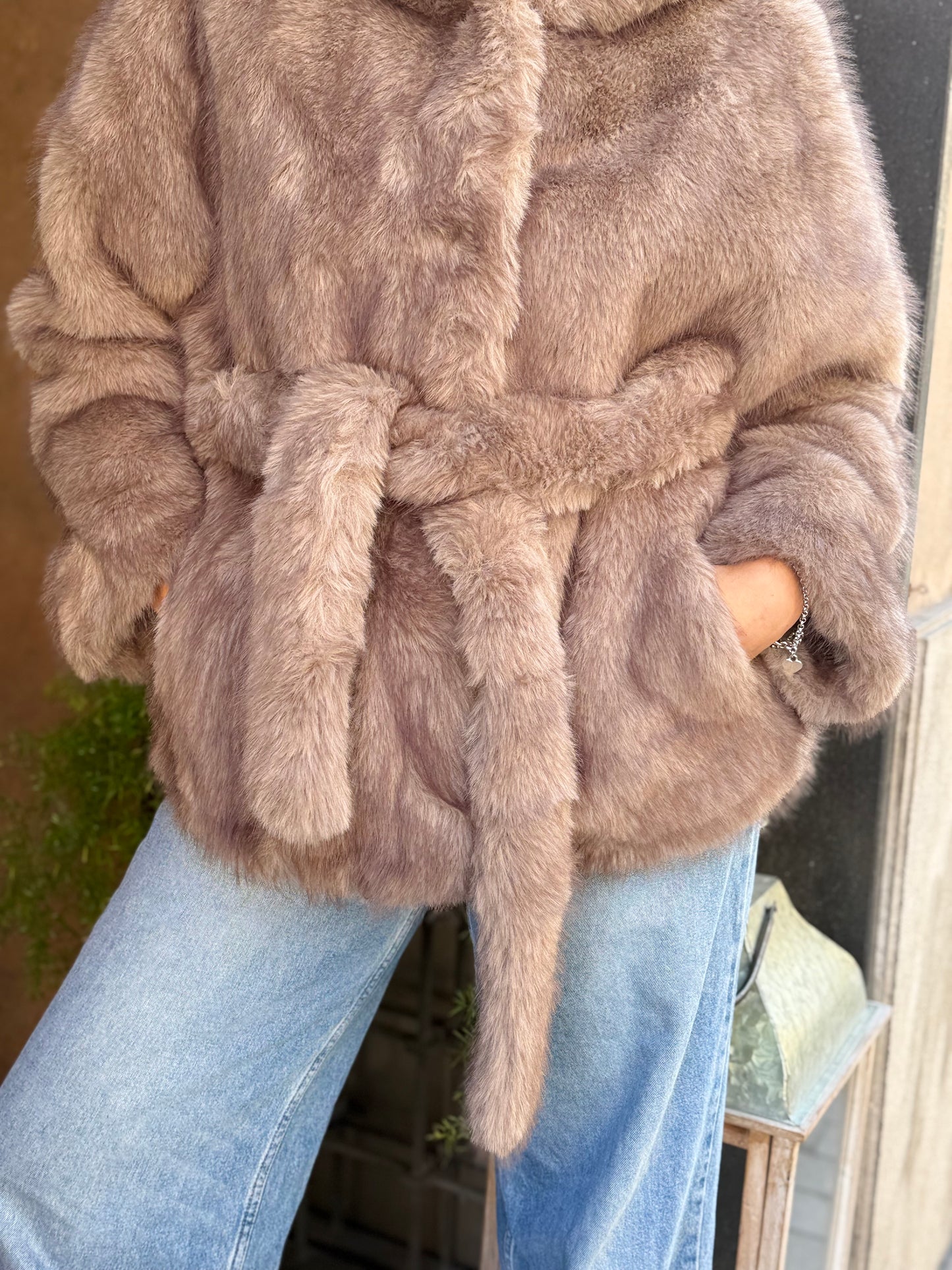 Ecopelliccia ELODIE Taupe