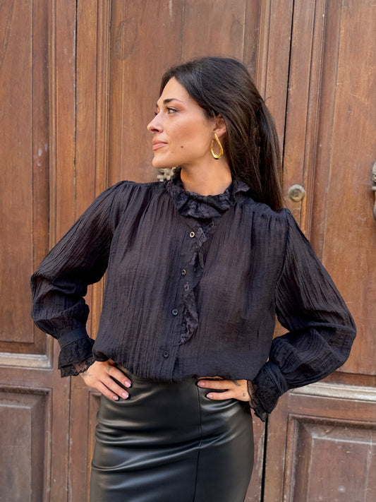 Haveone Camicia in lyocell NERA