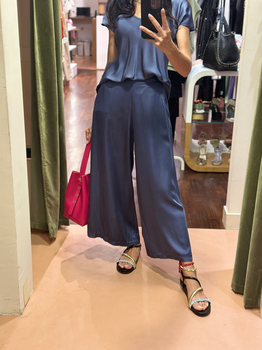 Uni mé pantalone palazzo cropped