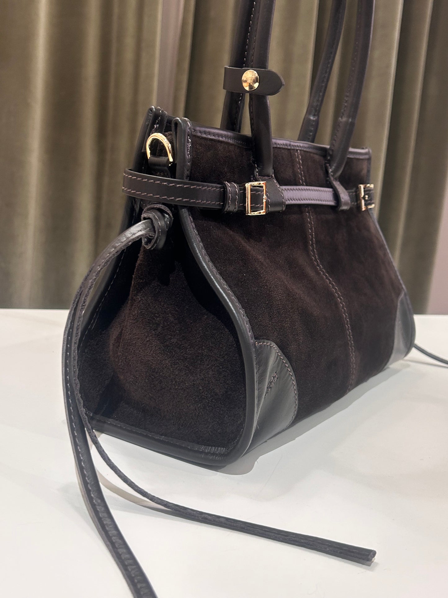 Borsa in pelle scamosciata DAFNE Moro