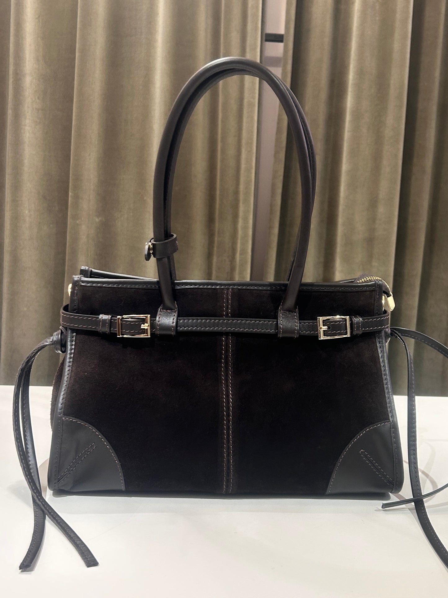 Borsa in pelle scamosciata DAFNE Moro