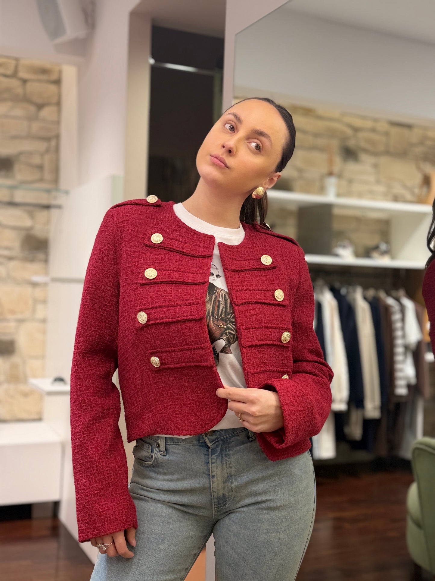 Tensione in Giacca Napoleone ROSSO