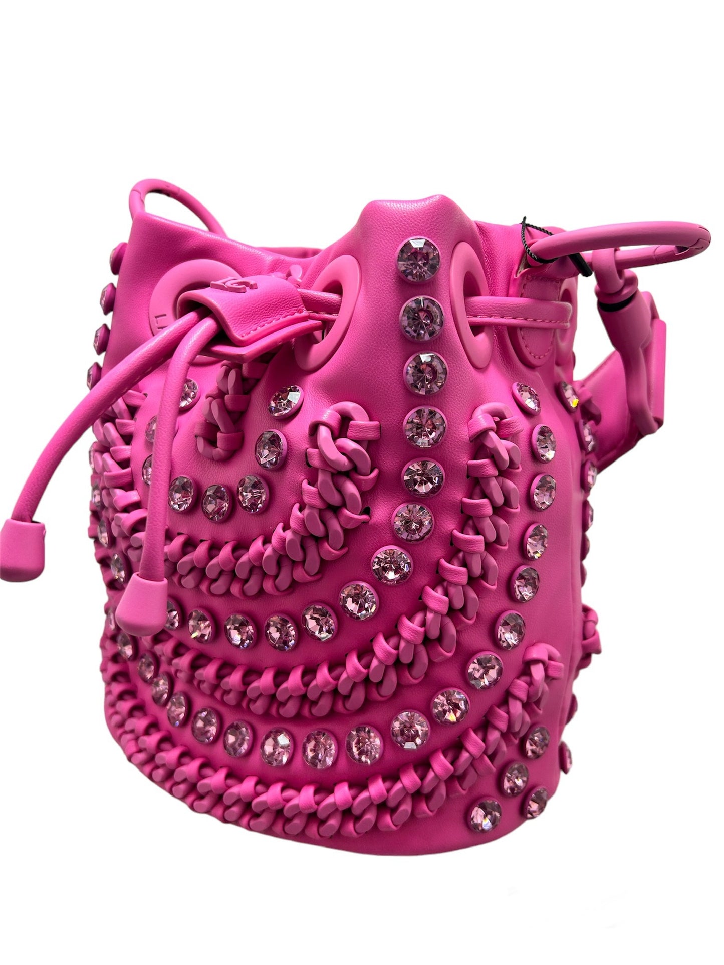 La Carrie bag- Andromeda small bucket synthetic fuxia