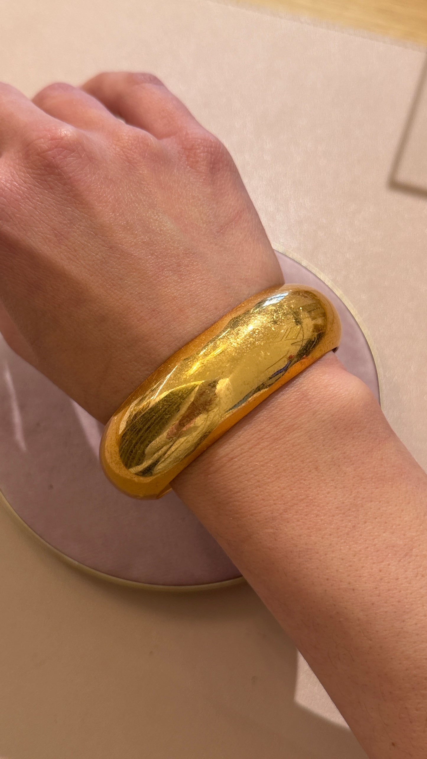 Bracciale rigido liscio Oro