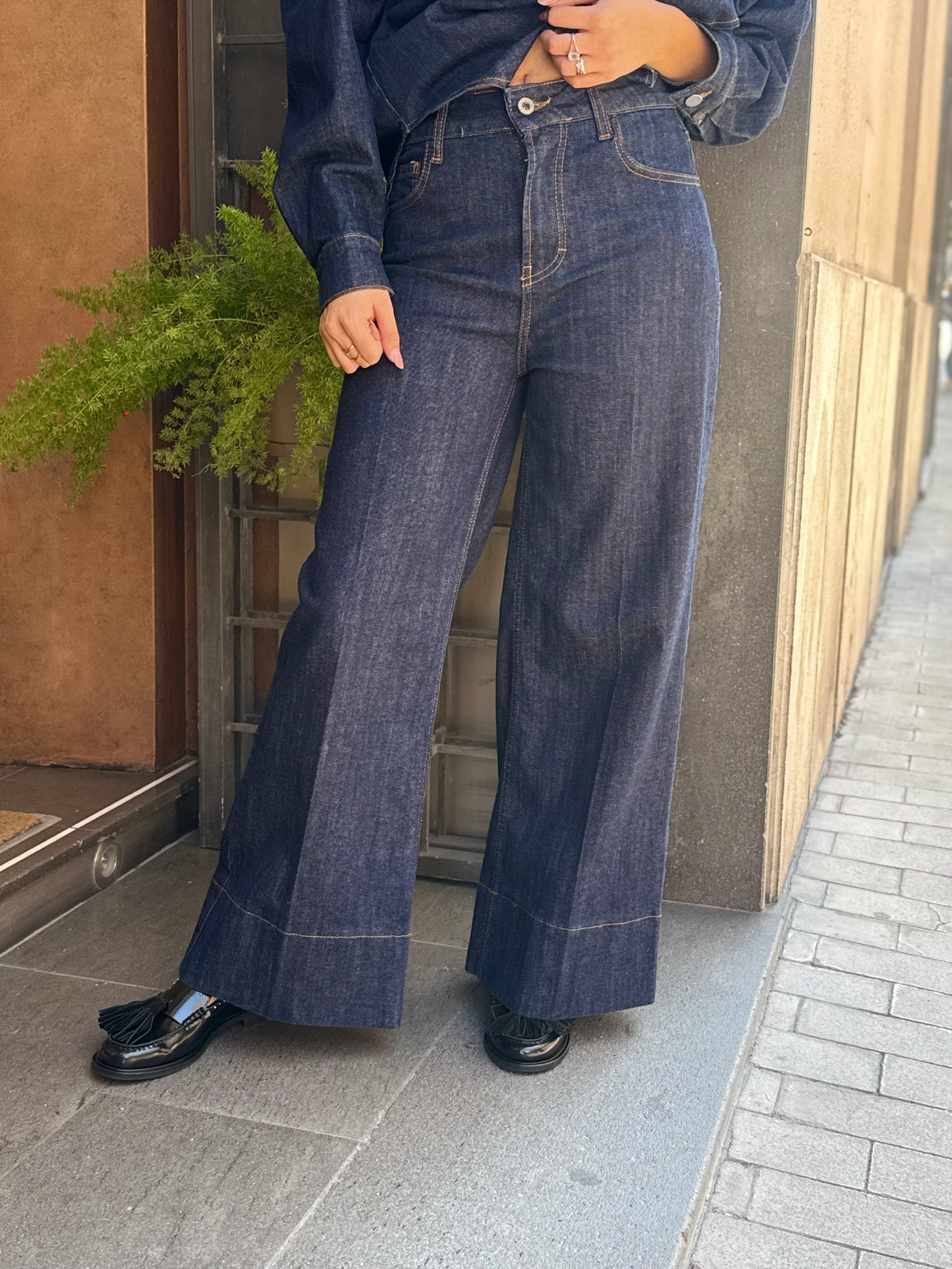 Jeans BLU DENIM SCURO a palazzo