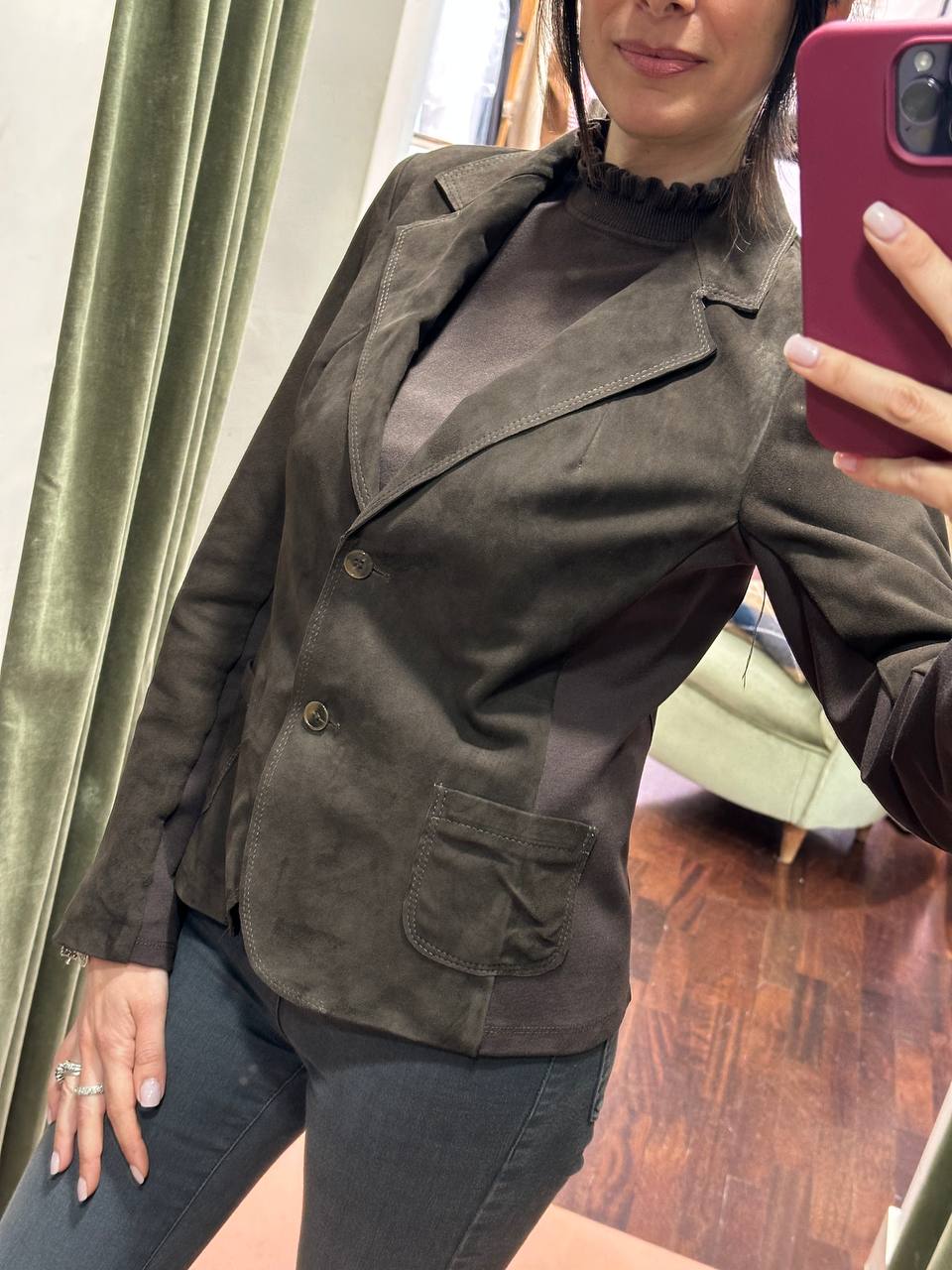 Giacca in camoscio MORO