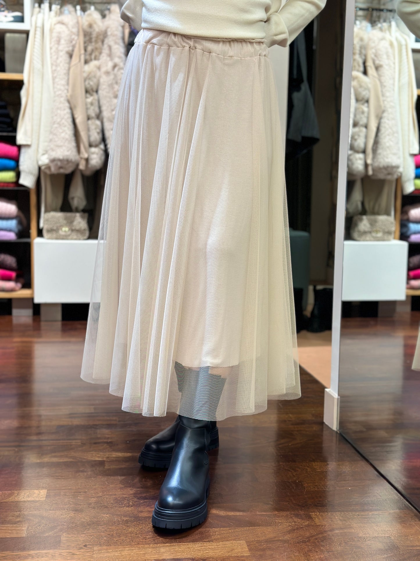 Spazio Sand- gonna in tulle