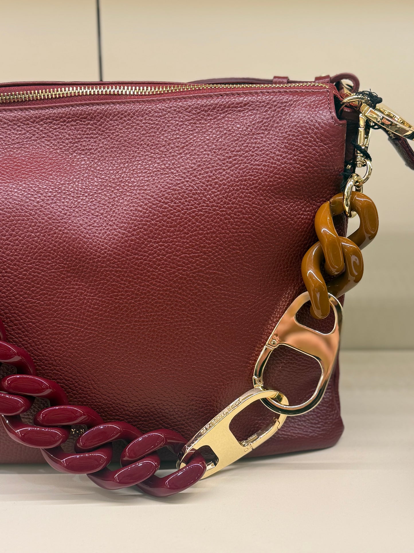 My Best Bag BICOLOR CHAIN bordeaux/cognac