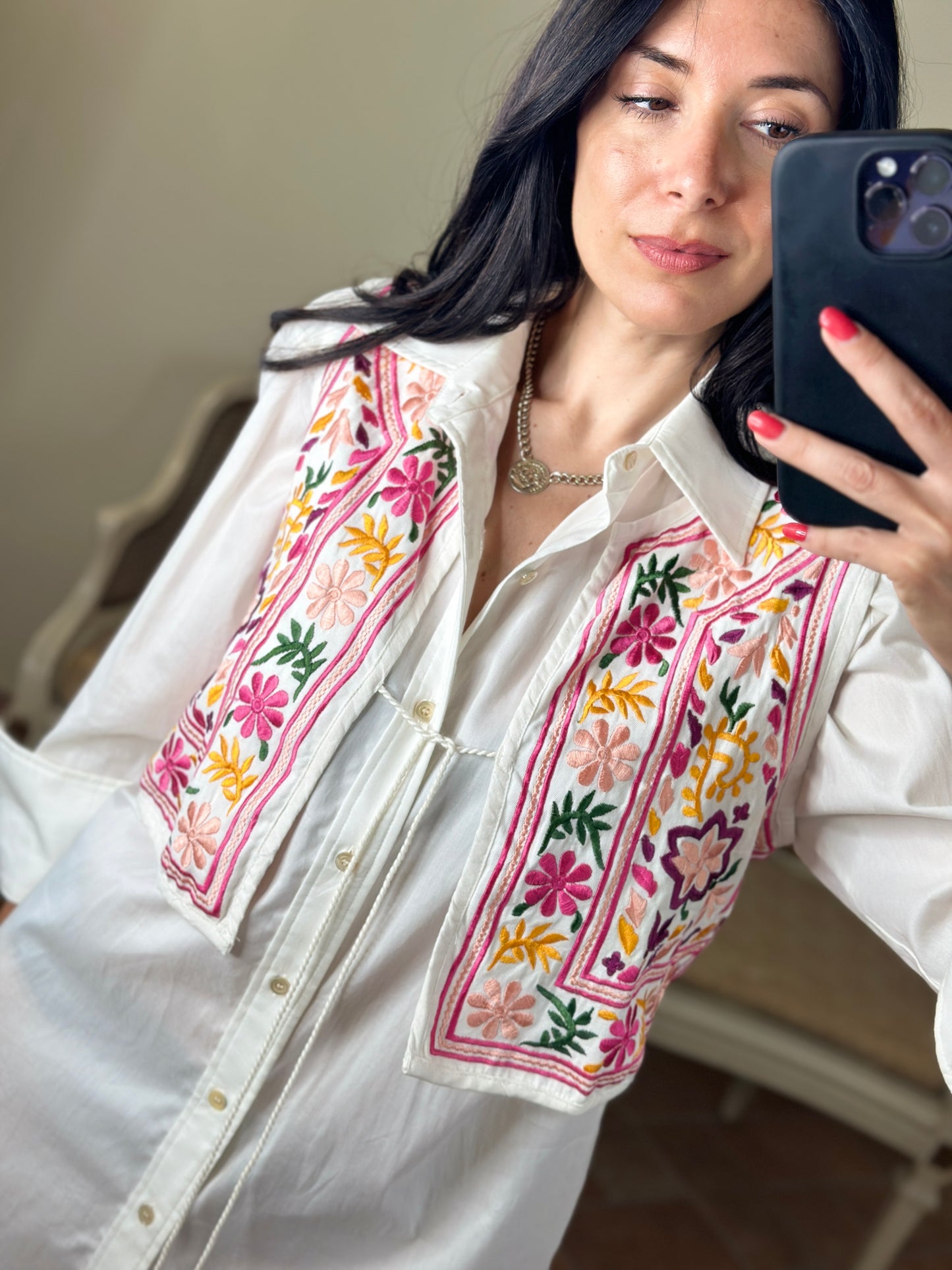 Formentera- Gilet ricamo