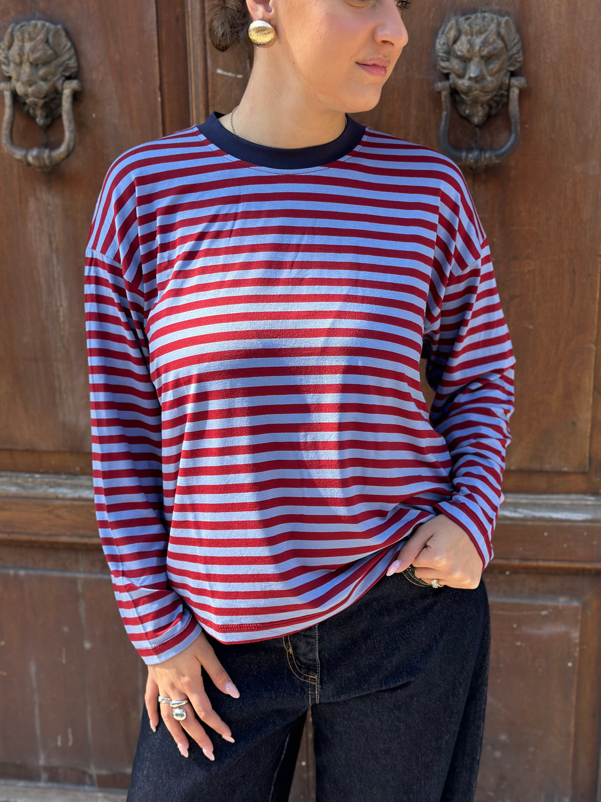 Haveone T-shirt a righe(disp. in più colori)