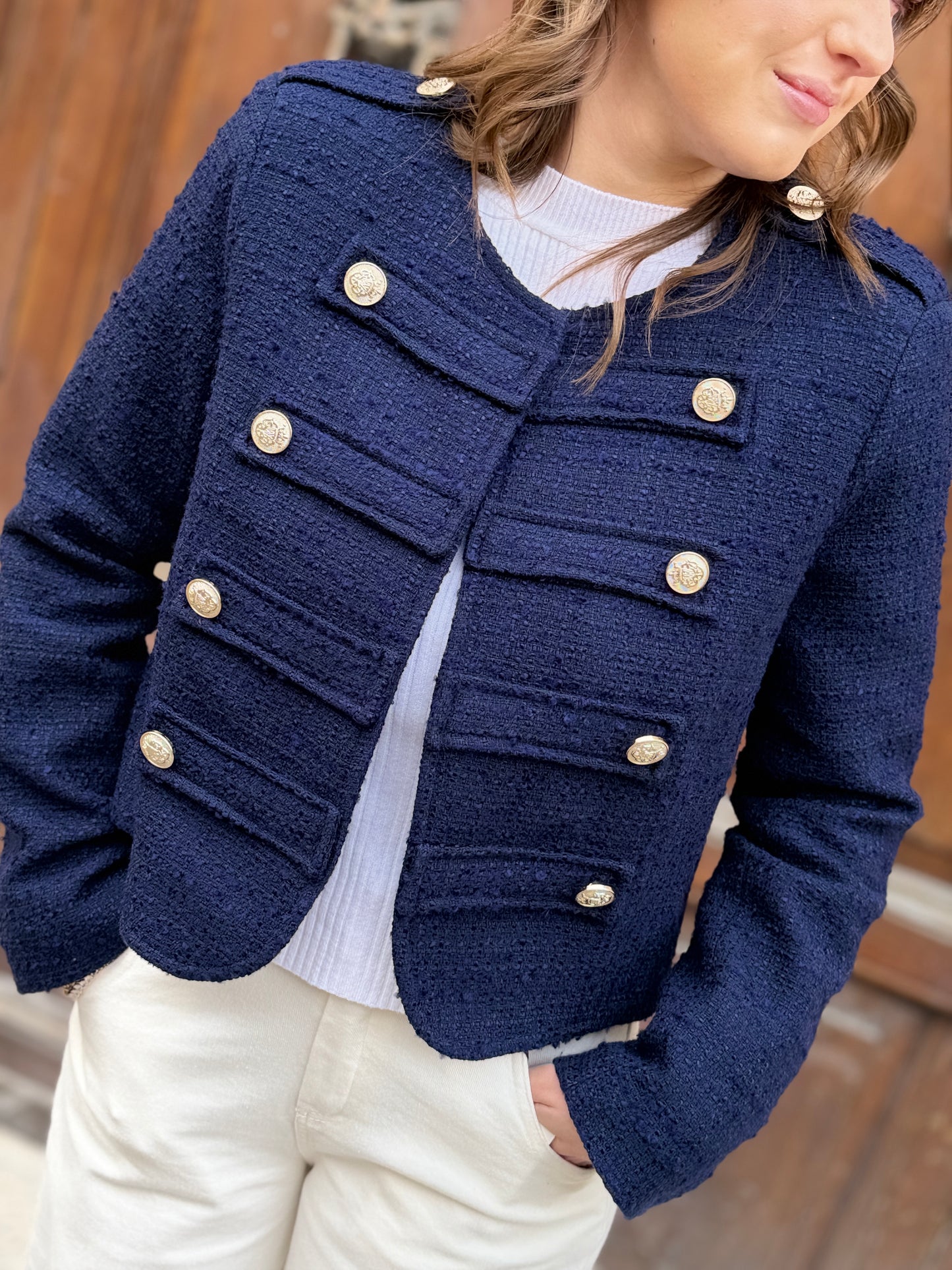 Tensione in Giacca Napoleone BLU NAVY