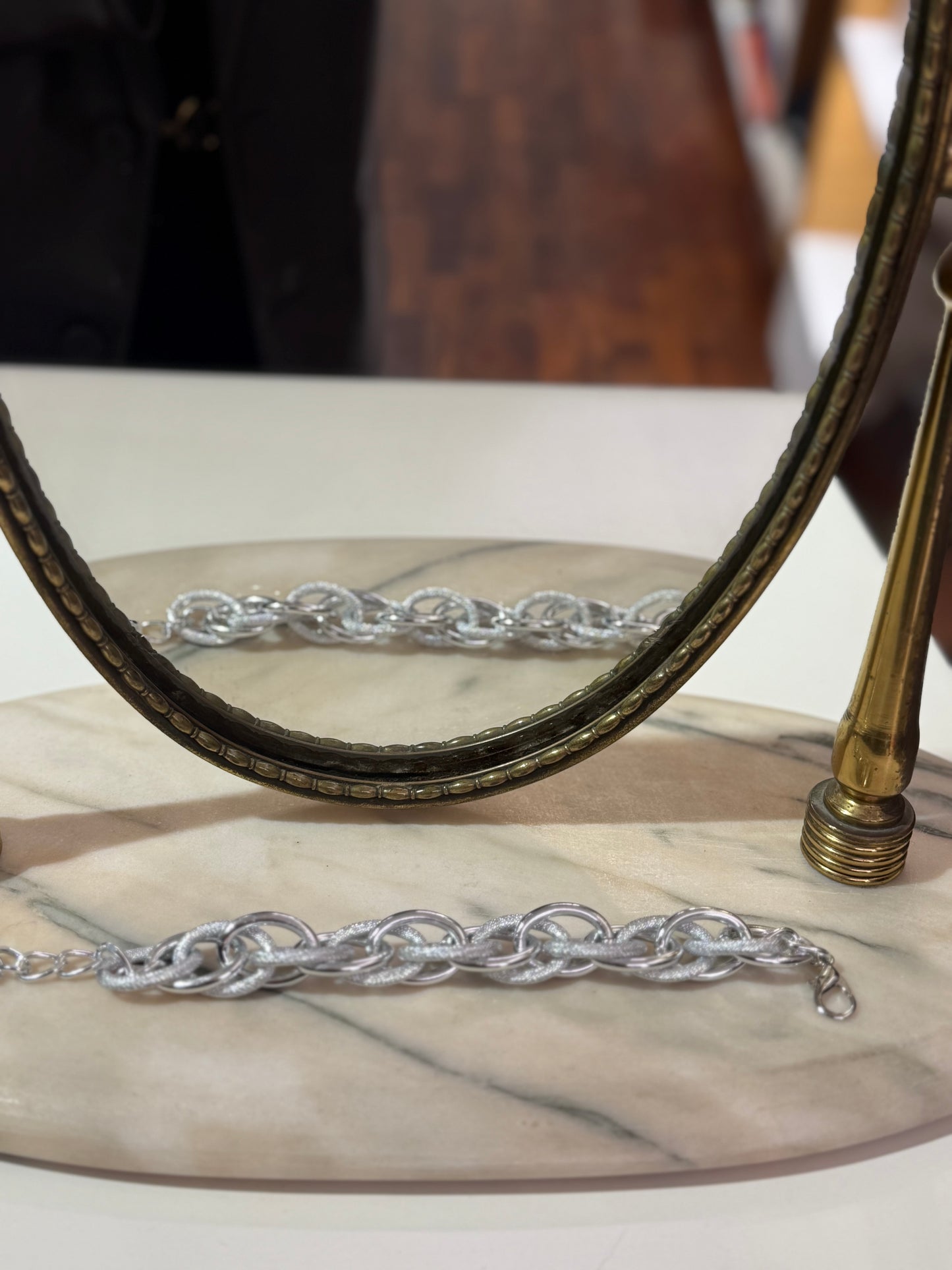 Bracciale ARGENTO a catene lisce e zigrinate