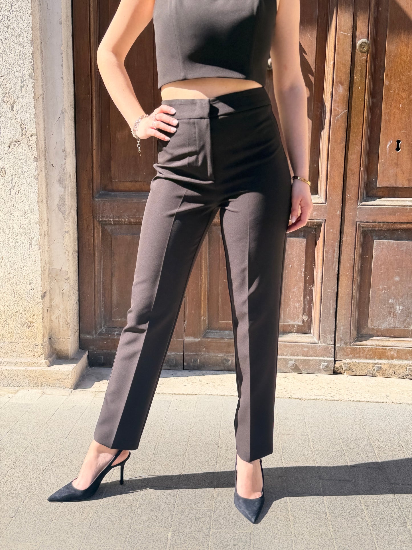 Silence Limited  Slim Key Pants Black