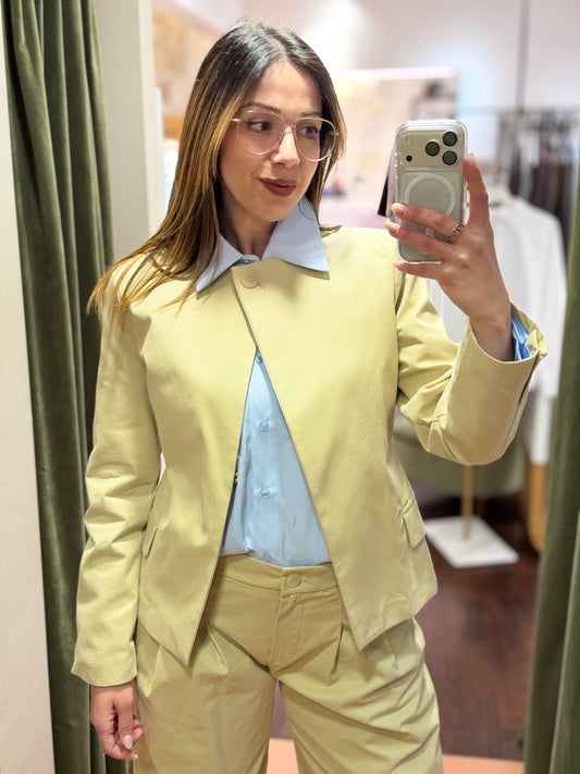 Tensione in  Giacca un bottone con arricciatura Sabbia