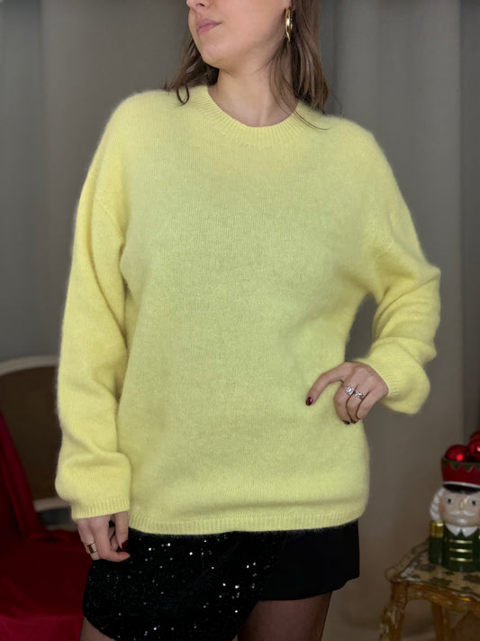 Maglia in cashmere e lana GIALLO