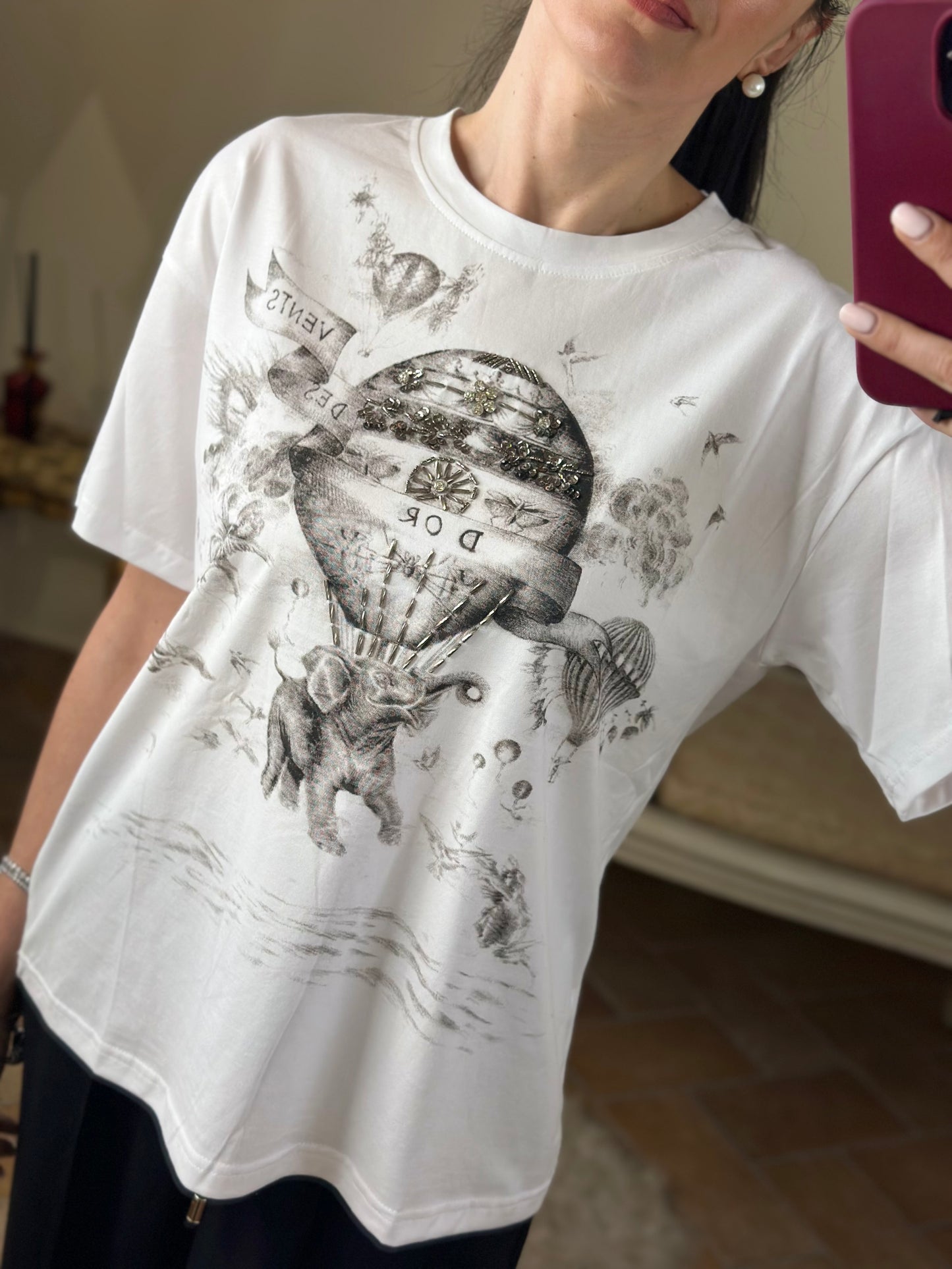 T-shirt "MONGOLFIERA" bianca