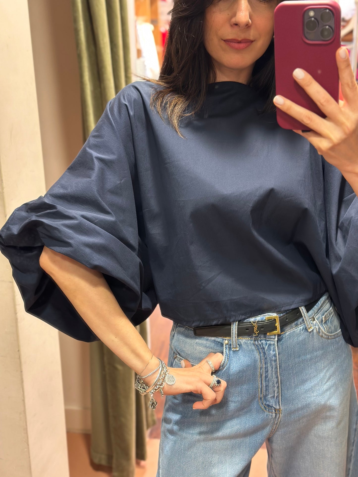 Blusa INES manica a palloncino (disponibile in altre varianti colori)