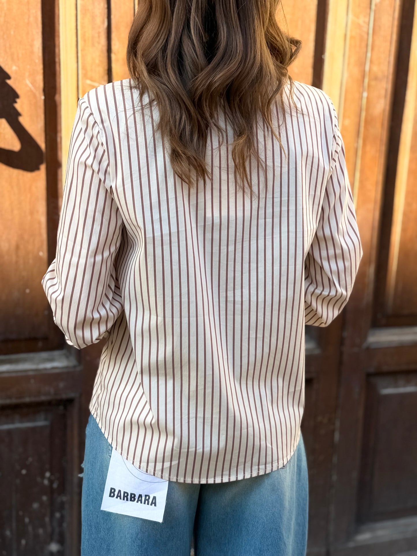 Have one Camicia spalline e cravatta BURRO/NOCCIOLA