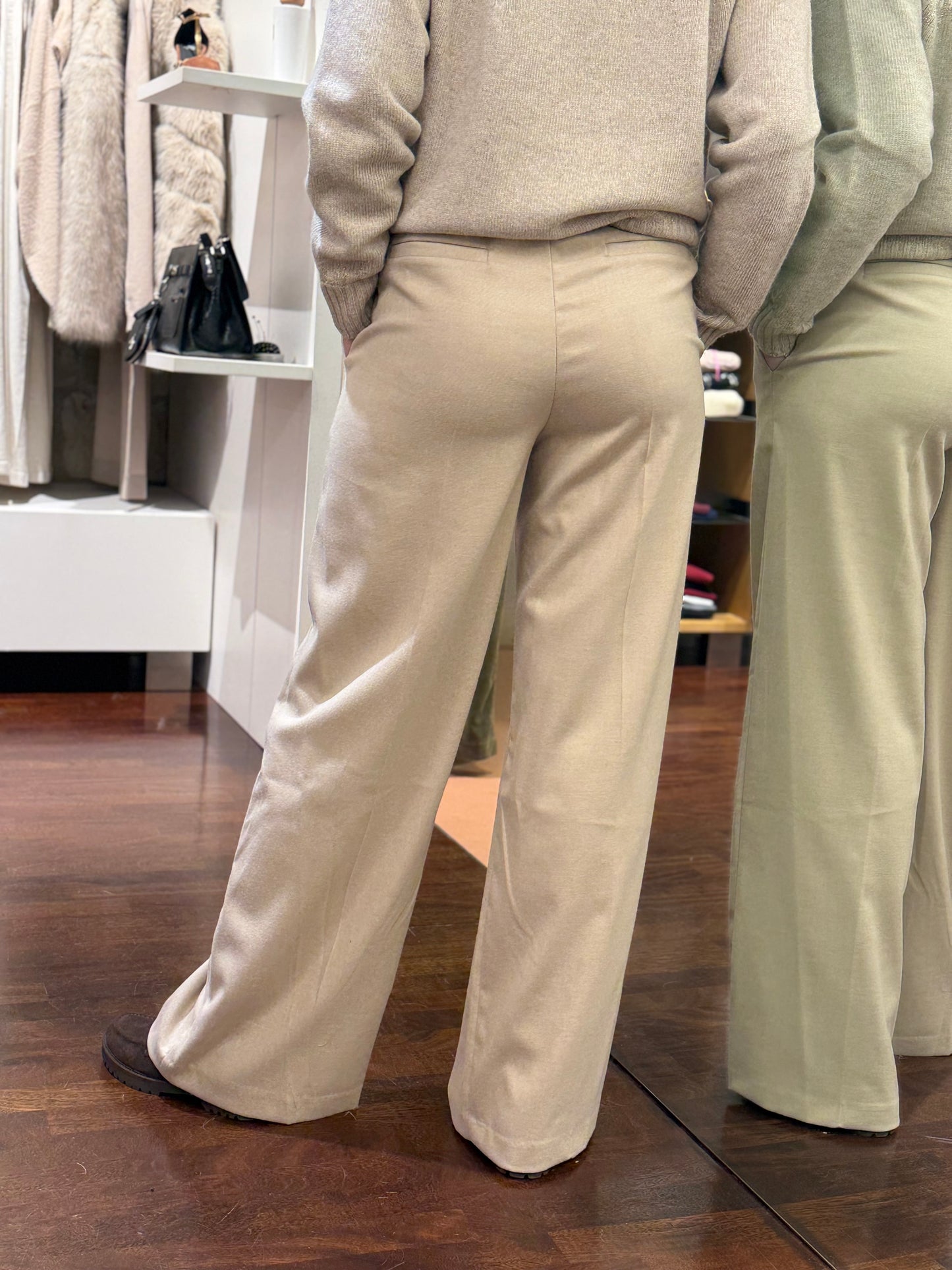 Tensione In pantalone palazzo in flanella CASHA