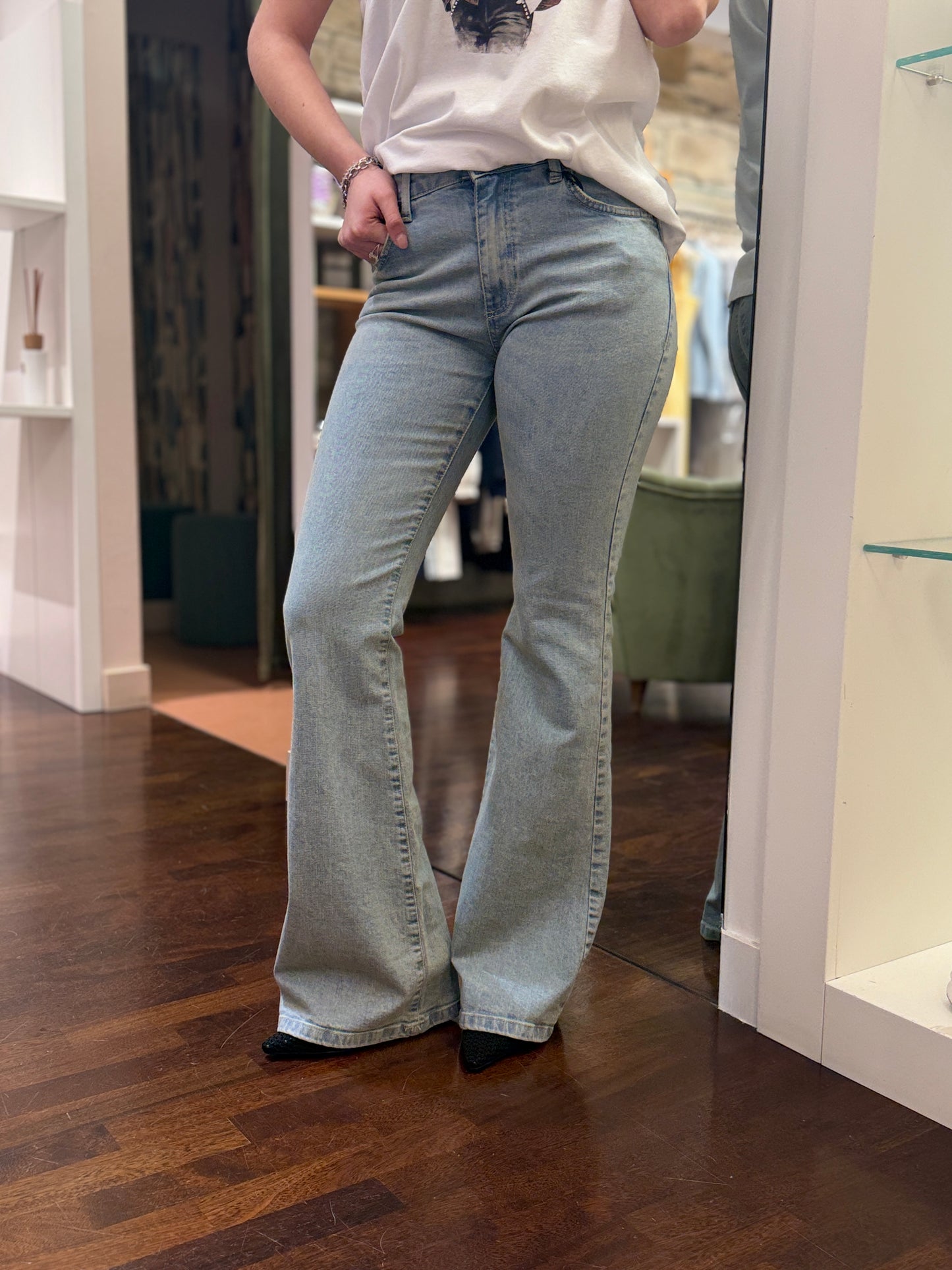 Tensione in Jeans in denim CHIARO  flare