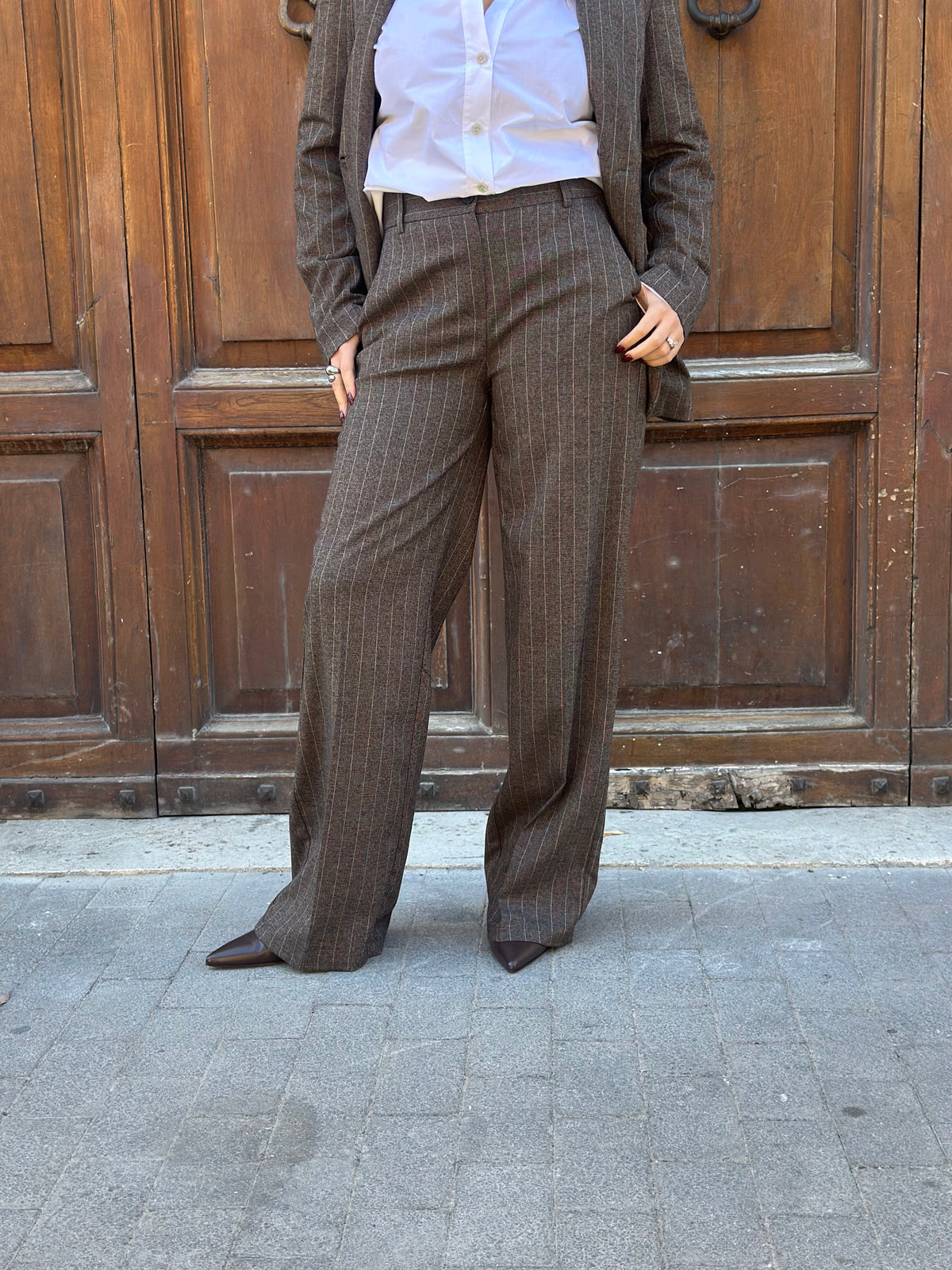 Pantalone gessato MORO