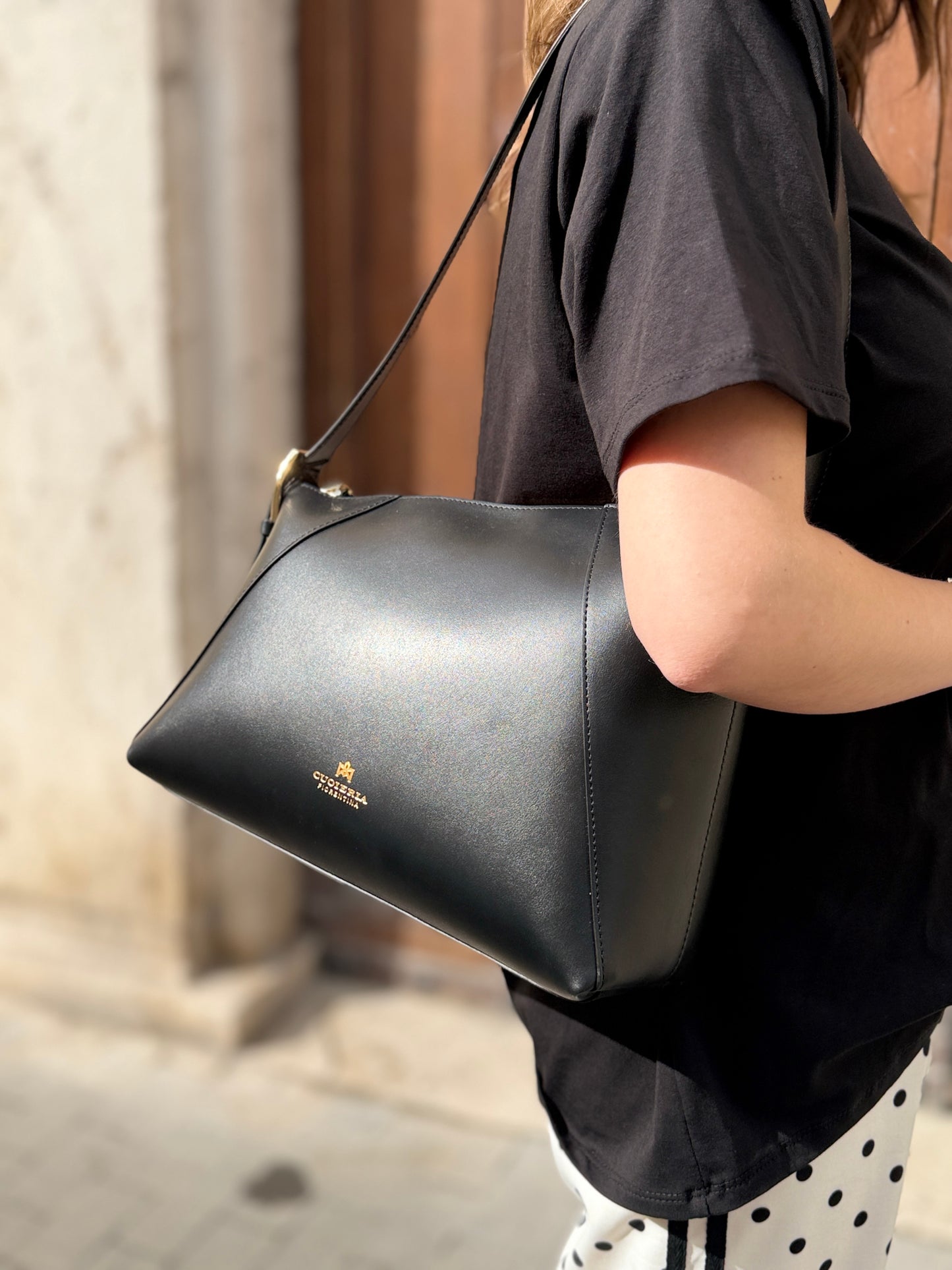 Cuoieria Fiorentina Loop Hobo NERO